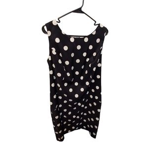 Alyx  womens polk a dot midi sheath dress 14w
